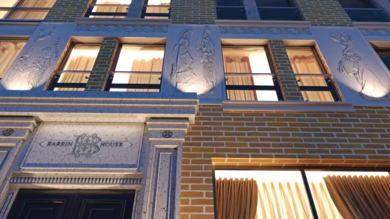 В элитном доме «Barrin House» началась облицовка фасадов