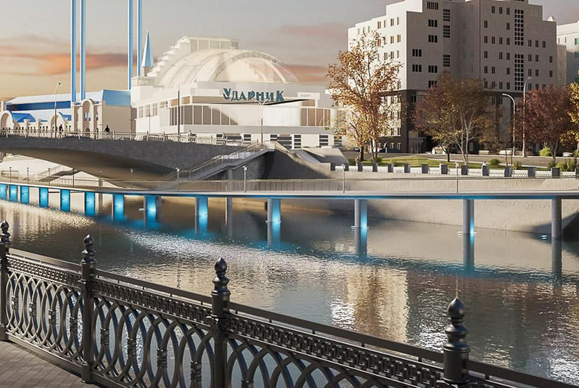 Началась подготовка к возведению пешеходного моста на Балчуге в центре Москвы