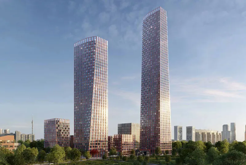 Одобрен проект ЖК с башнями-спиралями в Хорошевском районе Москвы